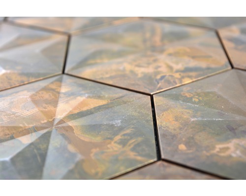 Prim-plan cu plăci hexagonale cu o suprafață texturată