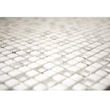 Mozaic sticlă CUBA 07W alb 30,5x30,5 cm