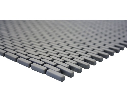 Covoraș de baie gri cu model dreptunghiular