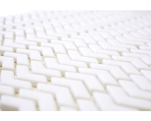 Plăci de mozaic albe cu model săgeată