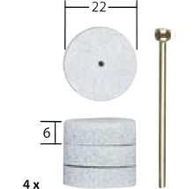Patru discuri abrazive cu dimensiunea de 22 mm x 6 mm