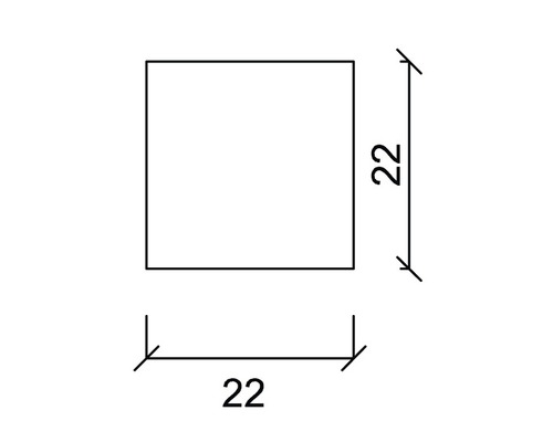 Formă pătrată cu dimensiunea 22