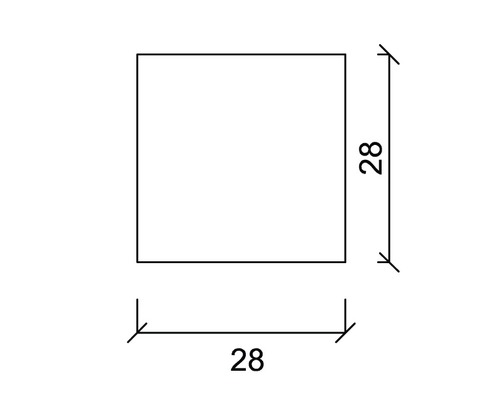 Formă pătrată cu dimensiunea 28