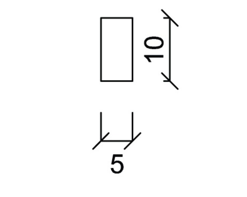 Desen tehnic cu dimensiunile zece și cinci