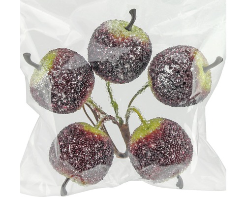 Mere decorative pe ramură în pungă transparentă