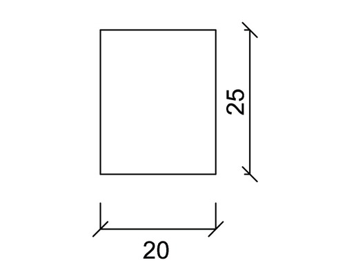 Formă pătrată cu dimensiunile 25 pe 20