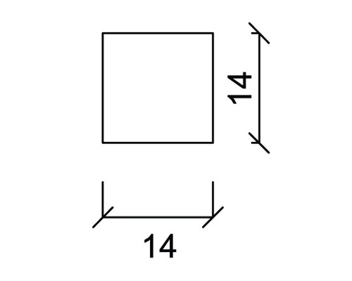 Formă pătrată cu dimensiunea 14