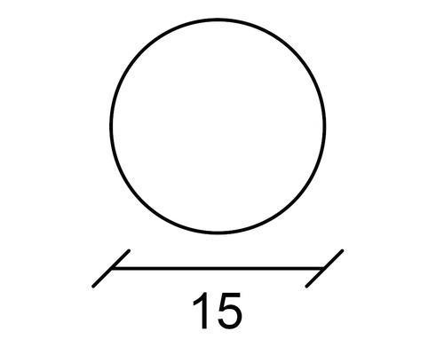 Simbol pentru diametrul de 15 milimetri