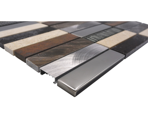 Plăci de mozaic din piatră și metal