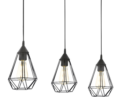 Lustră Tarbes E27 max. 3x60W, Ø175 mm, negru Lustră Tarbes E27 max. 3x60W, Ø175 mm, negru