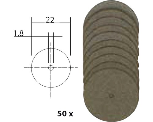 Dopuri picioare diametru 22 mm, 50 bucăți