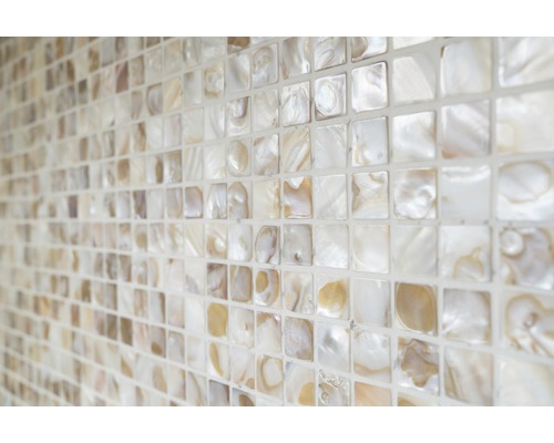 Faianță de perete din sidef cu model pătrat