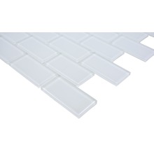 Mozaic piscină sticlă CM B400 alb lucios 31x32,2 cm