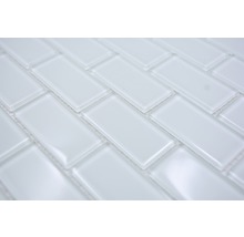Mozaic piscină sticlă CM B400 alb lucios 31x32,2 cm