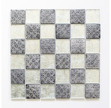 Mozaic sticlă XCM 8OP6 mix argintiu 30x30 cm