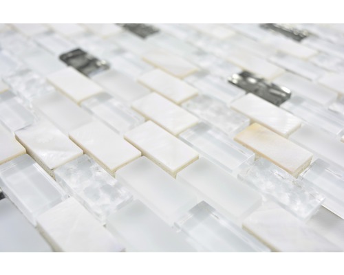 Placă de mozaic din sticlă și sidef