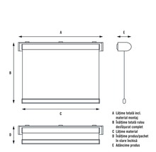 Rulou semitransparent uni roșu 140x175 cm-thumb-1