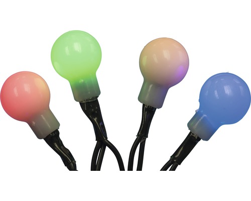Șir de lumini cu lumini LED rotunde colorate