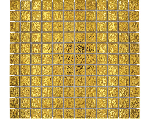 Mozaic ceramic GO 282 auriu lucios 30,2x33 cm Plăci de mozaic pătrate pentru pereți și podea