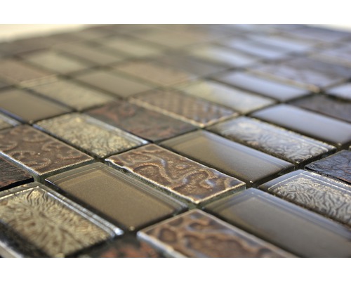 Plăci de mozaic din sticlă și piatră, dreptunghiulare