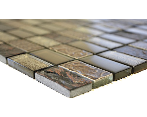 Placă de mozaic din sticlă și piatră naturală