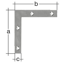 Conector unghiular cu dimensiunile a, b și c