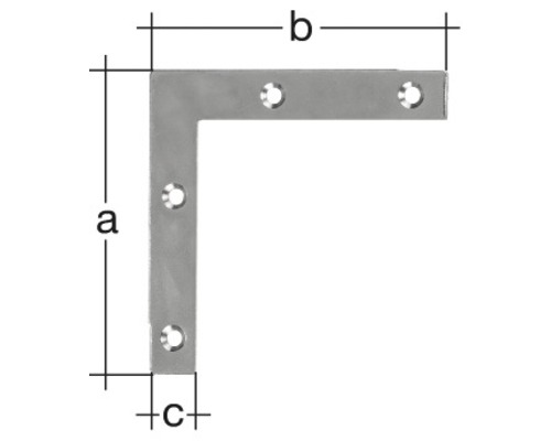 Conector unghiular cu dimensiunile a, b și c