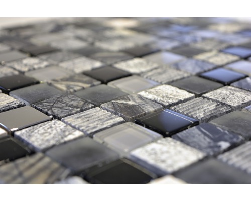 Placă mozaic din sticlă și piatră naturală