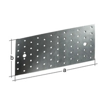 Placă perforată cu dimensiunile a și b pentru fixare