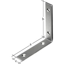 Conector unghiular metalic cu specificații dimensionale