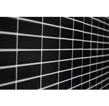 Mozaic piscină ceramic ST 350 negru lucios 29,1x30 cm