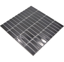 Mozaic piscină ceramic ST 350 negru lucios 29,1x30 cm