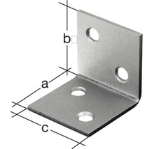 Conector unghiular cu găuri și specificații de dimensiuni