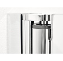 Ușă duș batantă Sanotechnik Sanoflex, 85-87x195 cm, sticlă securizată transparentă, profil crom-thumb-6