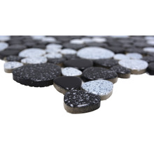 Mozaic piscină ceramic XKM 33 alb-negru 30x30 cm