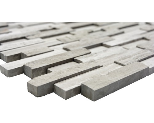 Placă de mozaic din piatră cu aspect de lemn