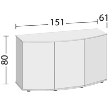 Dulap de bază acvariu Juwel Vision 450, 151x61x80 cm, alb-thumb-2