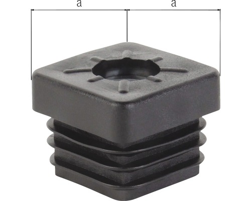 Capac de protecție din plastic pentru țevi pătrate