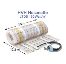 Covor de încălzire HVH LTDS cu 160 wați pe metru pătrat și dimensiunile de 0,5 pe 12,3 metri