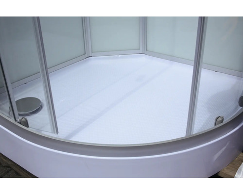 Duș cu cadă și intrare pe colț