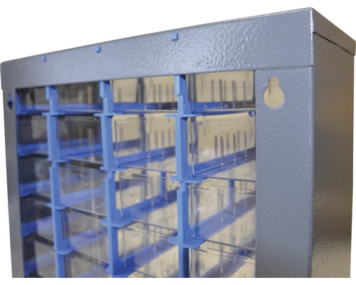 Dulap metalic cu sertare transparente pentru depozitarea pieselor mici