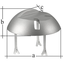 Suport zăvor inferior poartă dublă Alberts Ø205 x 65mm, fixare în beton, aluminiu, cu opritor-thumb-1