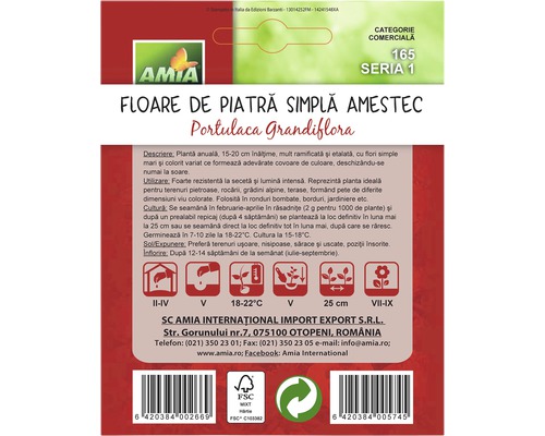 Ambalaj Seminte amestec floare de piatră