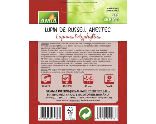 Ambalaj Amia Lupin de Russell Amestec