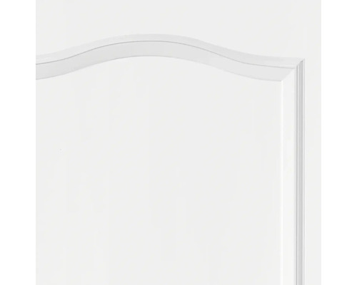 Detaliu ușă interioară albă cu profil