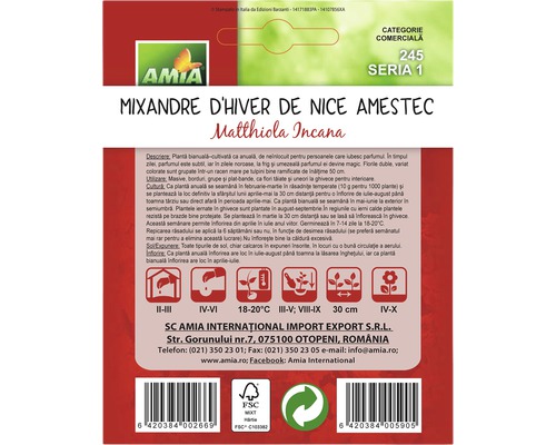 Pachet amestec de parfum de iarnă cu informații despre cultivare și îngrijire