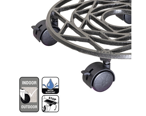 Suport pentru plante cu role pentru interior și exterior, rezistent la apă și cu funcție de oprire