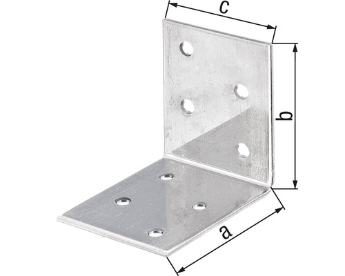 Conector unghiular cu găuri pentru fixare