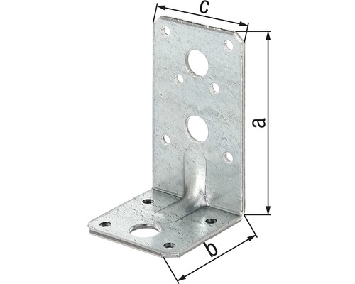 Conector unghiular din metal cu dimensiuni