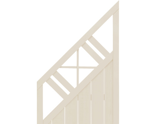 Imagine detaliată cu un element de gard din lemn cu grilaj decorativ